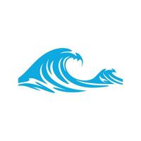 Blue sea waves icon on a white background. illustration design. vector