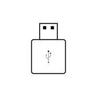 USB icono destello disco icono vector