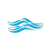 azul mar olas icono en un blanco antecedentes. ilustración diseño. vector