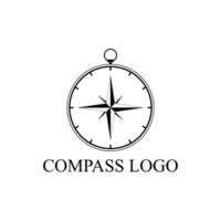 Logo compass simple design vector