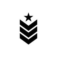 militar rango icono símbolo malo vector