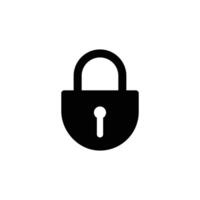 padlock icon flat style, isolated and trendy vector