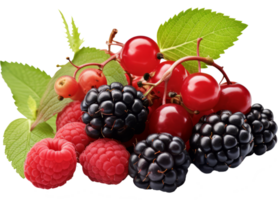 mix berry on transparent background png