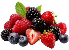 mix berry on transparent background png