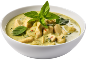 green curry isolated on transparent background png