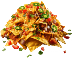 nachos isolated on transparent background png