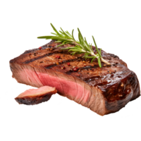 slice beef steak isolated on transparent background png