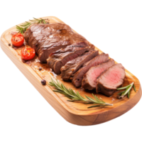 tranche du boeuf steak isolé sur transparent Contexte png