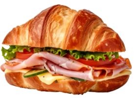 Croissant Sanwich isoliert auf transparent Hintergrund png