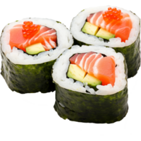 Sushi rodar aislado en transparente antecedentes png