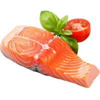 salmon steak isolated on transparent background png