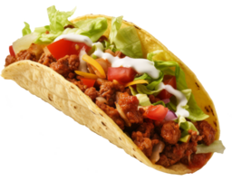 taco isolated on transparent background png