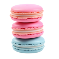 macaron cookies isolated with transparent background png