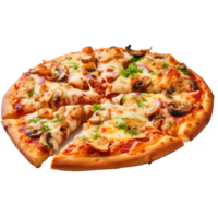 italian pizza isolated on transparent background png