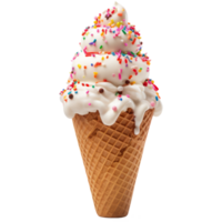 helado cono aislado en transparente antecedentes png