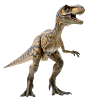 raptor dinosaur isolated on transparent background png