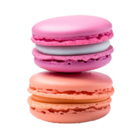 macaron cookies isolated with transparent background png