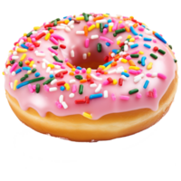 donut met hagelslag geïsoleerd Aan transparant achtergrond png