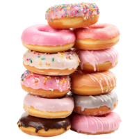 donut with sprinkles isolated on transparent background png