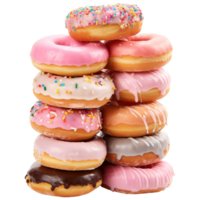 Donut avec arrose isolé sur transparent Contexte png