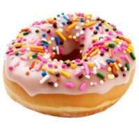 donut with sprinkles isolated on transparent background png