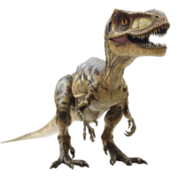 raptor dinosaur isolated on transparent background png