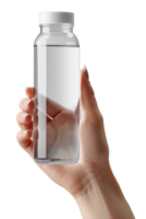 hands holding water bottle isolated on transparent background png