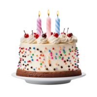 Geburtstag Kuchen isoliert auf transparent Hintergrund png