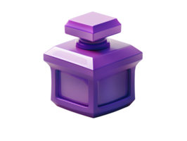 3D Purple Perfume Bottle png