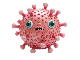 rosado viruela virus 3d personaje png