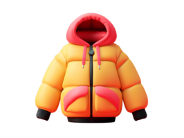 3d illustration of thick jacket png