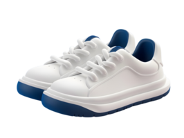 3d illustrazione di elegante bianca e Marina Militare sneaker png