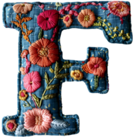 Unique Embroidery Stitches for Letter F png