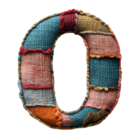 Creative Embroidery Stitches Letter O Design png
