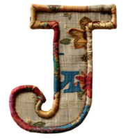 Embroidered Letter J DIY Project png