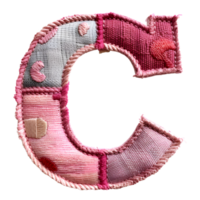 Handcrafted Letter C Stitching Unique Design png