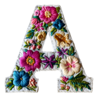 Custom Embroidery Stitches Letter A Design png