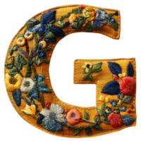 Handcrafted Letter G Stitching Unique Design png