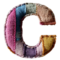 Creative Letter C Embroidery Artwork png