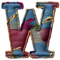 Unique Letter W Embroidery Stitching png