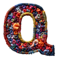 Embroidery Letter Q Craft Artistic Stitches png