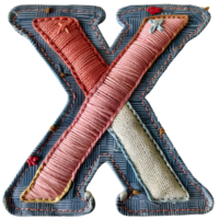 Artistic Embroidery Stitches for Letter X png