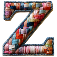 Letter Z Embroidery Art Creative Stitches png