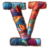 Artisan Letter V Embroidery Craft Creative Stitches png