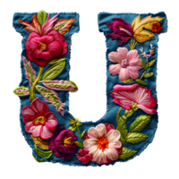 DIY Letter U Embroidery, Perfect for Home Decor or Gifts png