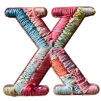 Embroidery Letter X Craft Artistic Stitches png