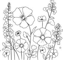 Daisy Sweet Pea April birth flower, sweet pea, and daisy drawing, April Flowers Art Print of Sweet Pea and Daisy minimalist sweet pea and daisy tattoo vector