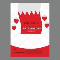 Bahrain national day flyer vector