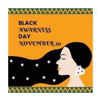 Black awareness day flyer vector