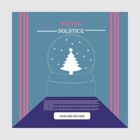 winter solstice social media vector